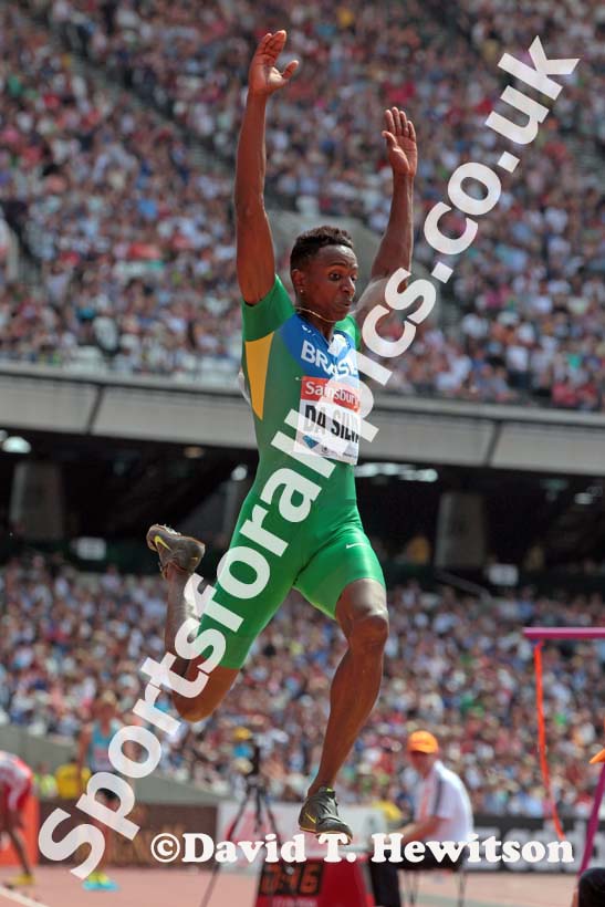 Mauro Vinicius Da Silva in the long jump at the  2013 IAAF Diamond League, Sainsbury's Anniversary Games, Queen Elizabeth Olympic Park, London.